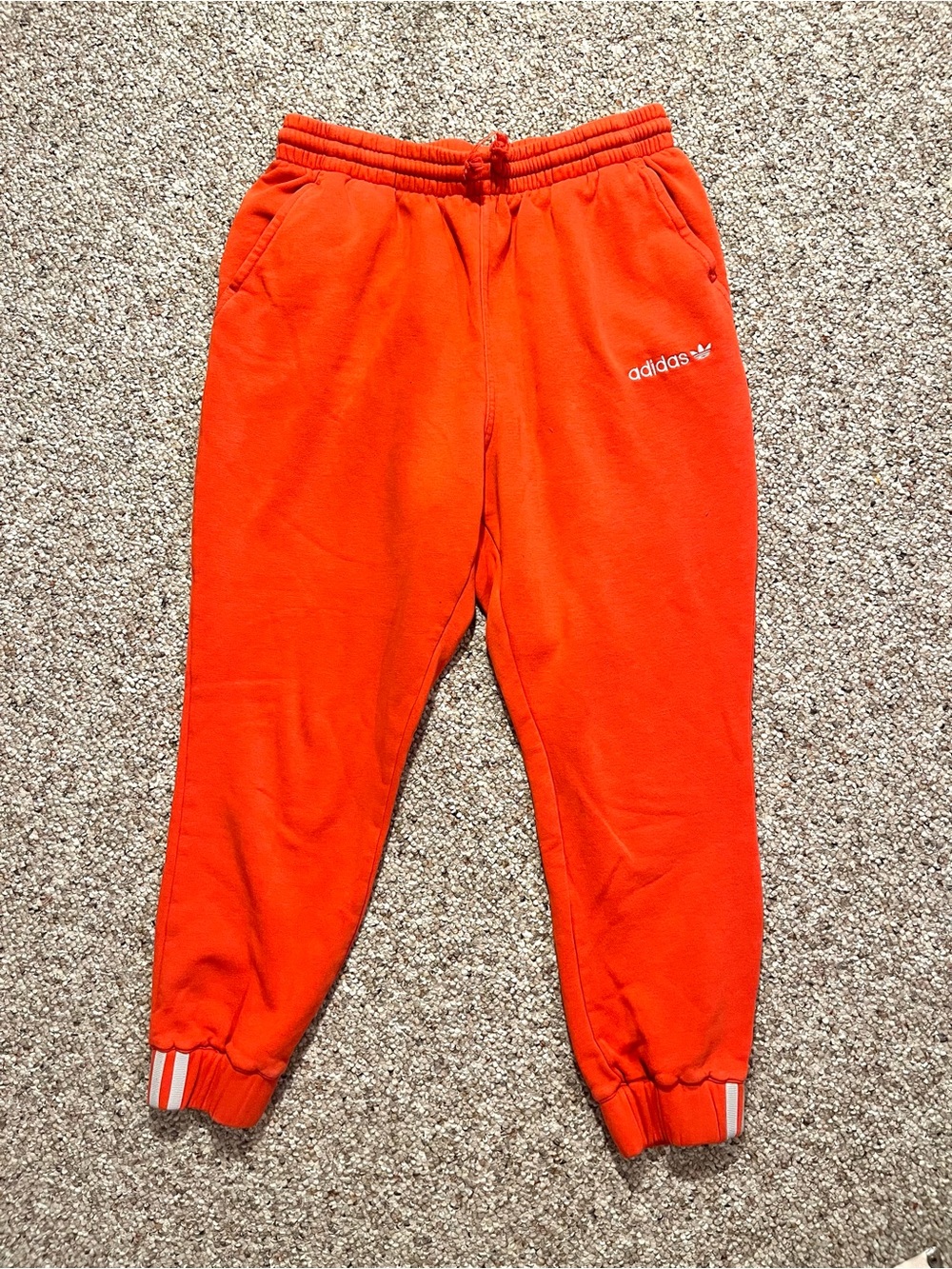 adidas women’s Red Fleece Sweatpants Joggers